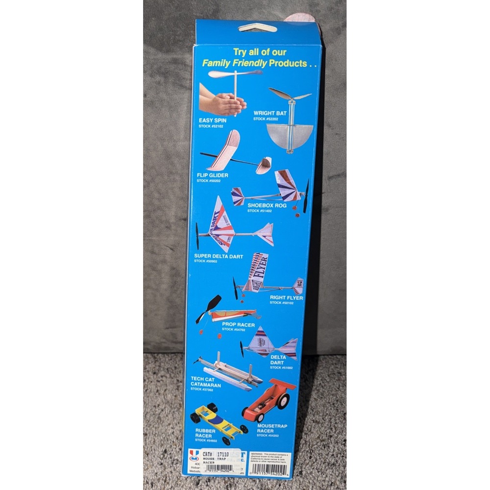 NWT Vintage‎ Midwest Products Mousetrap Racer Wood Activity Kit 54202 USA - Picture 3 of 3